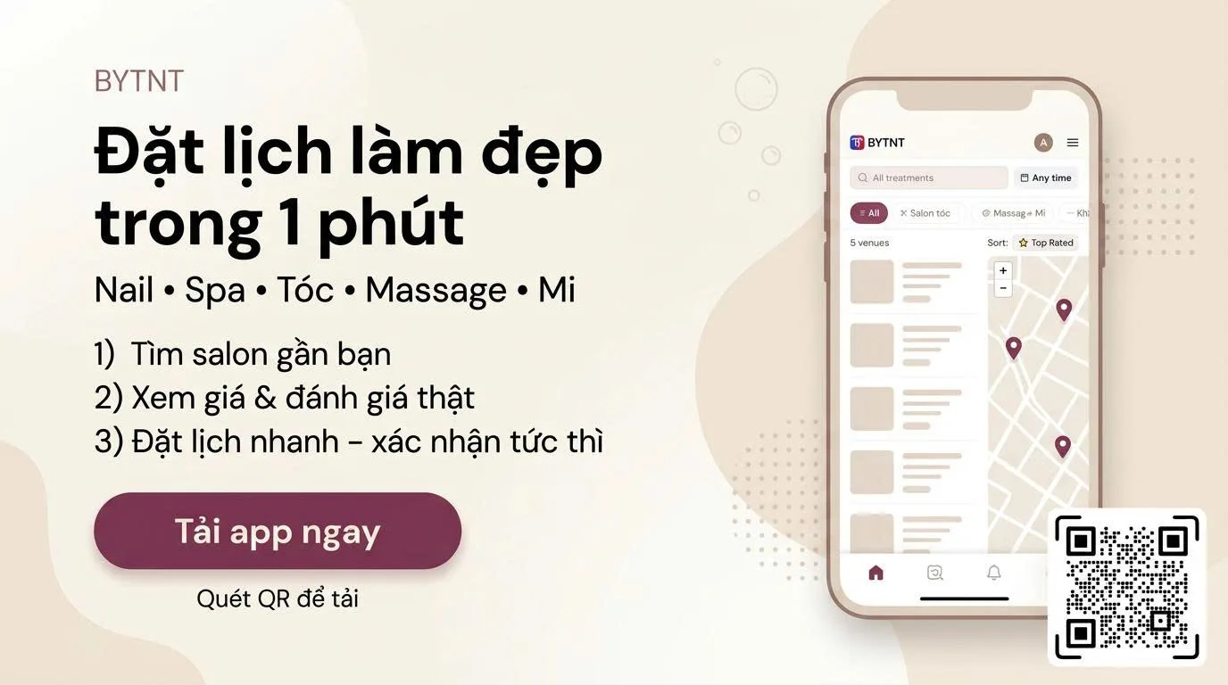 Đặt lịch hẹn làm đẹp trong 1 phút